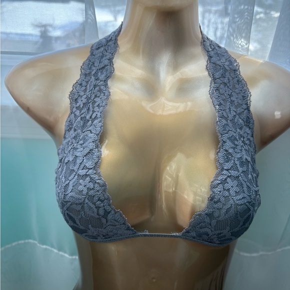 Free People Lace Halter Bralette in Blue - Picture 5 of 9